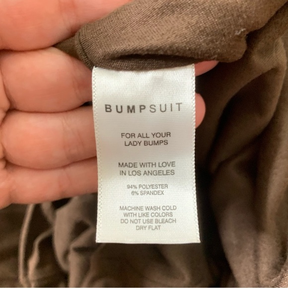 Bumpsuit Womens brown the Cindy maternity romper L - Picture 7 of 8